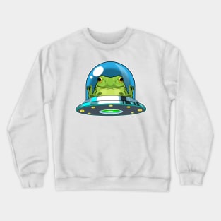 Frog Spaceship Space Crewneck Sweatshirt